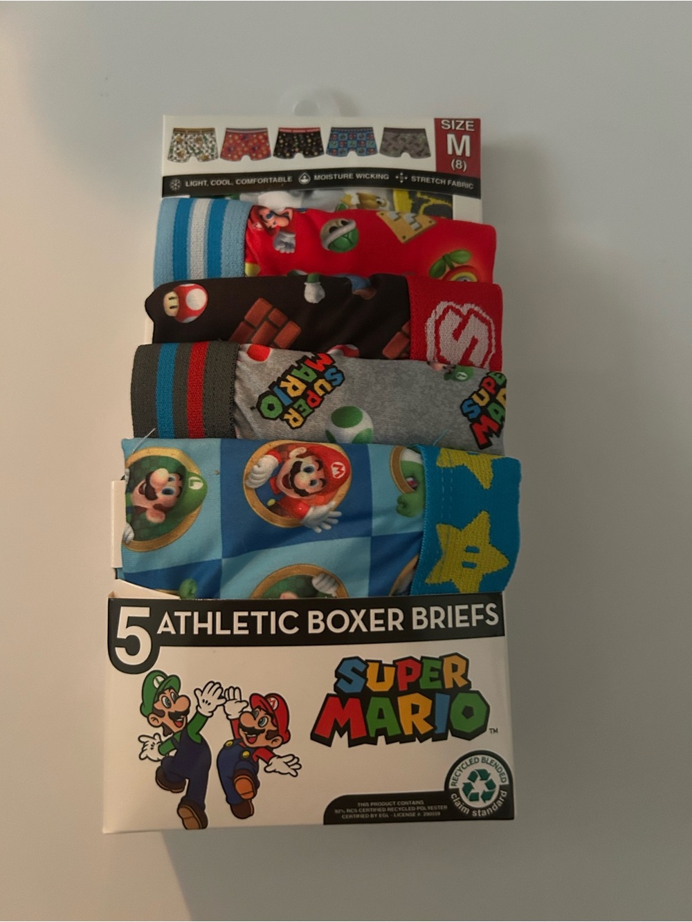 Super Mario Boys Boxer Briefs 5-pack M (7/8)